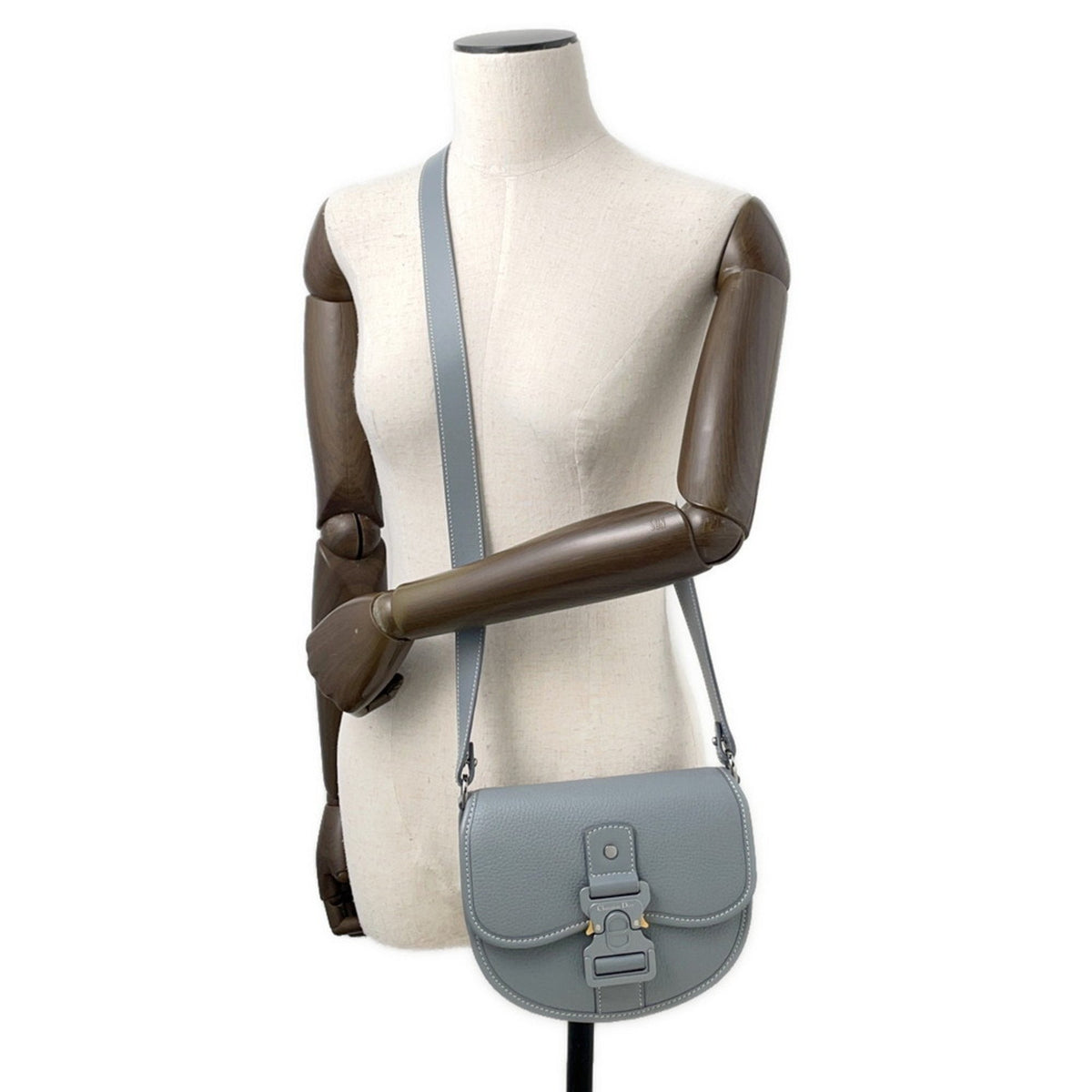 Christian Dior Gray Leather Shoulder Bag Style 2 Rovelle Bags