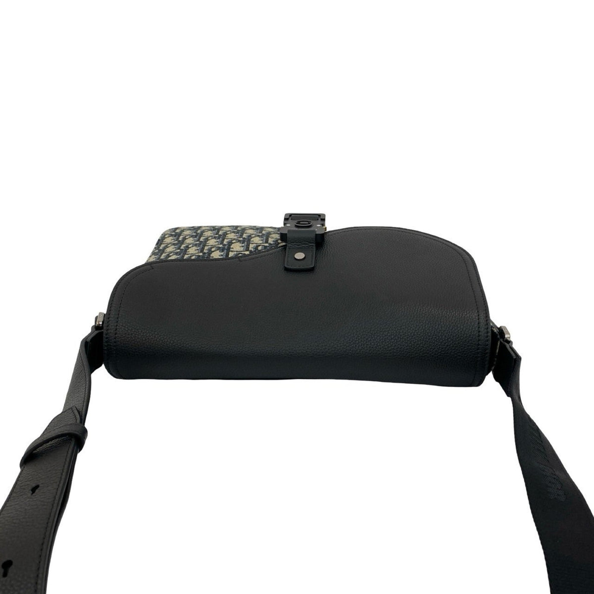 Christian Dior Black Canvas Leather Messenger Bag Shoulder Bag Leather Rovelle Bags