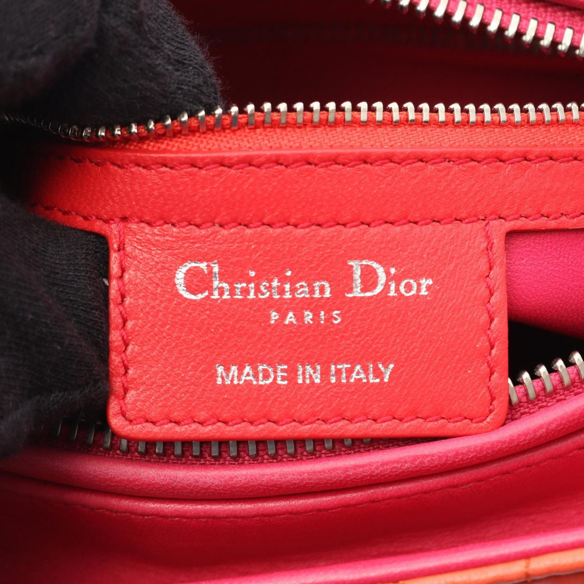 Christian Dior Orange Pink Leather Handbag Rovelle Bags
