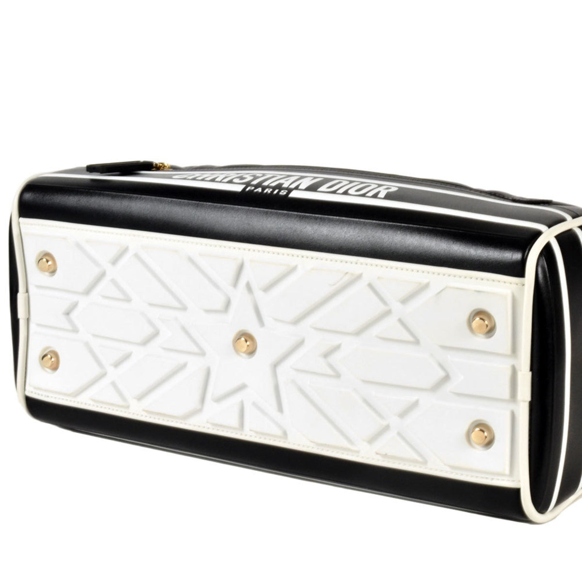 Christian Dior Black White Leather Handbag Style 4 Rovelle Bags