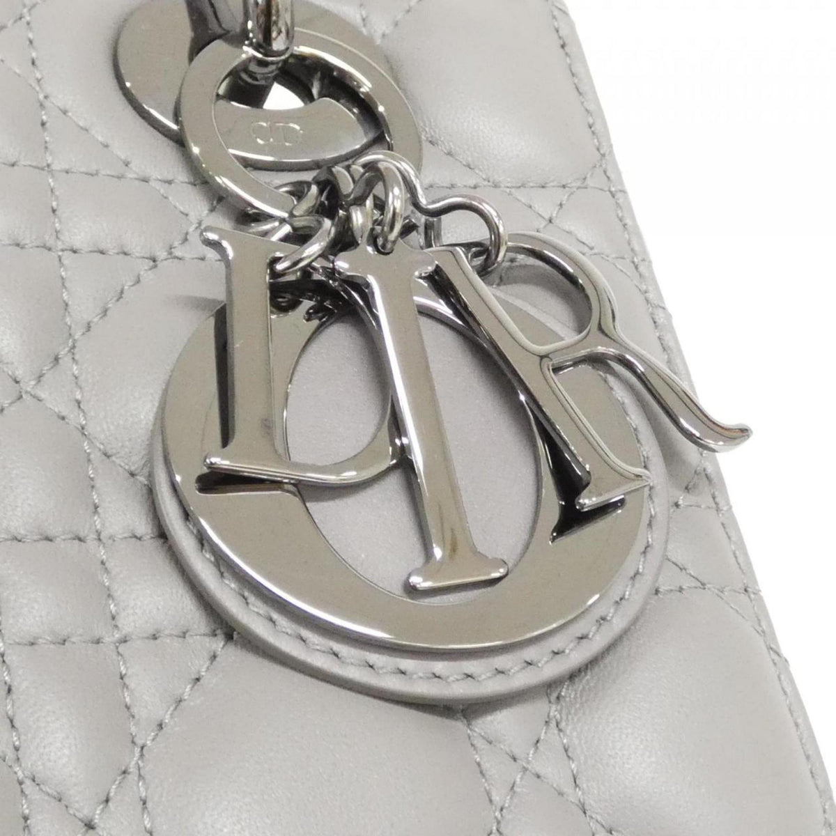 Christian Dior Gray Leather Handbag Rovelle Bags