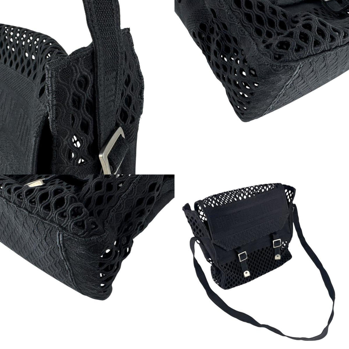 Christian Dior Black Canvas Shoulder Bag Canvas Rovelle Bags
