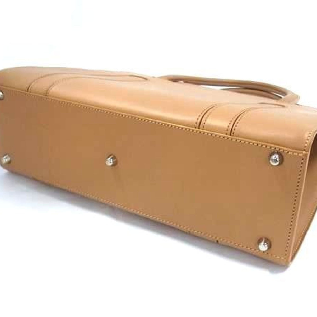 Christian Dior Brown Leather Handbag Shoulder Bag Tote Bag Rovelle Bags