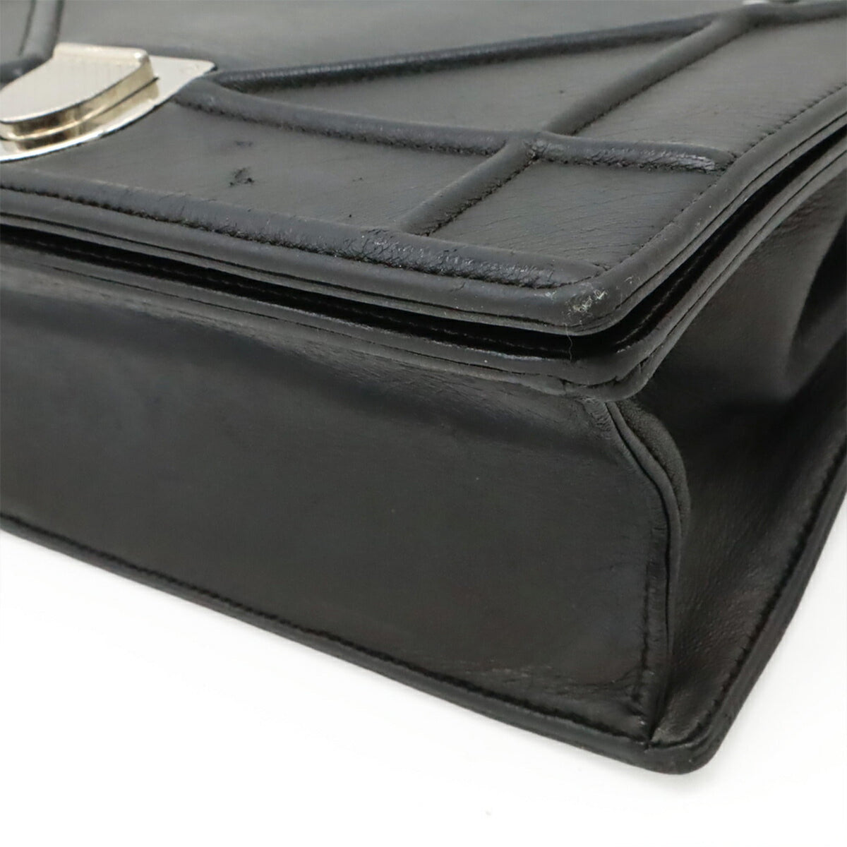 Christian Dior Black Leather Clutch Bag Shoulder Bag Rovelle Bags