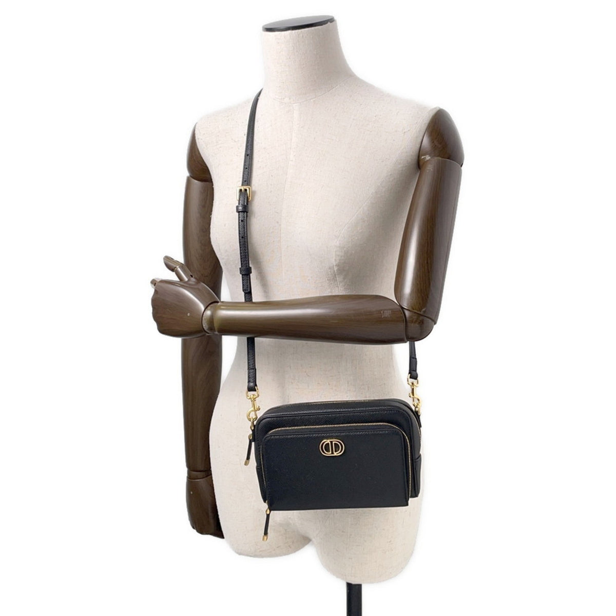 Christian Dior Black Leather Shoulder Bag Style 25 Rovelle Bags