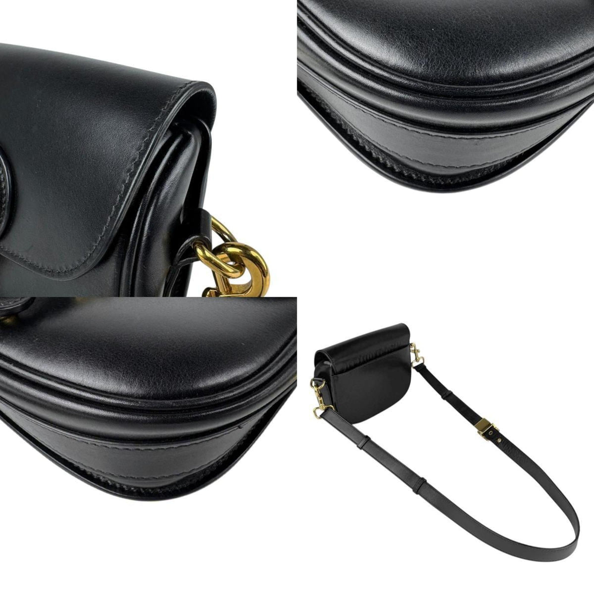 Christian Dior Black Leather Shoulder Bag Style 31 Rovelle Bags