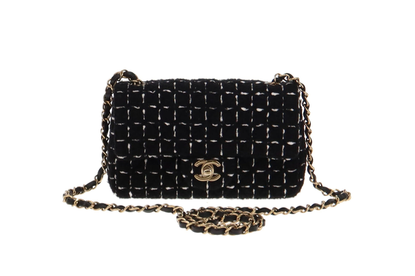 Chanel Black Tweed Flap Bag 2023 Rovelle Bags