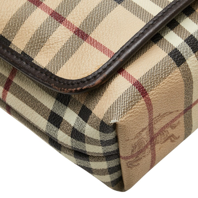 Burberry Haymarket Shadow PVC Shoulder Bag