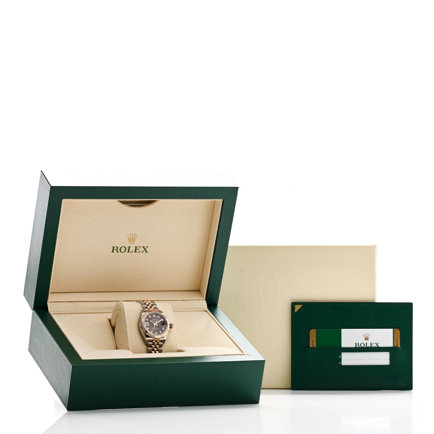 Stainless Steel 18K Everose Gold Diamond 28mm Oyster Perpetual Datejust Watch Chocolate 279171