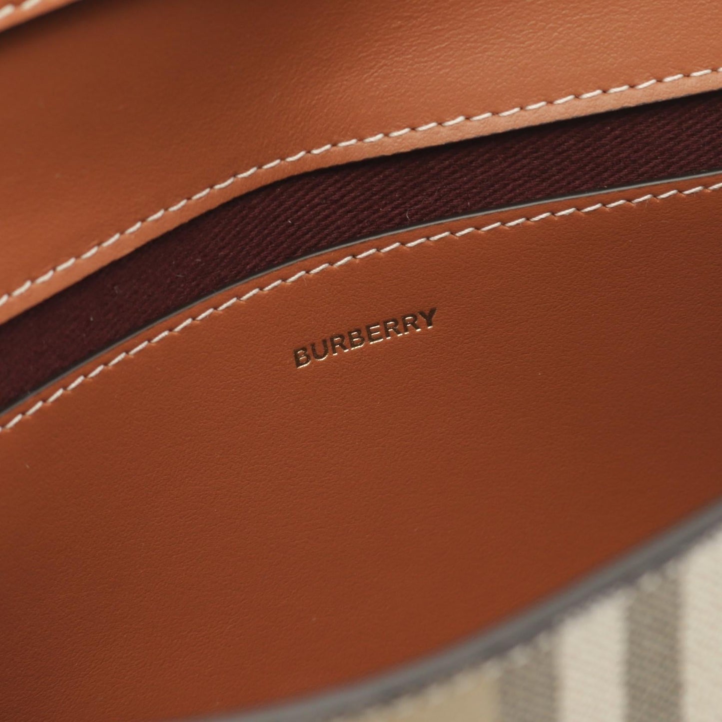 Burberry Coated Leather Shoulder Bag