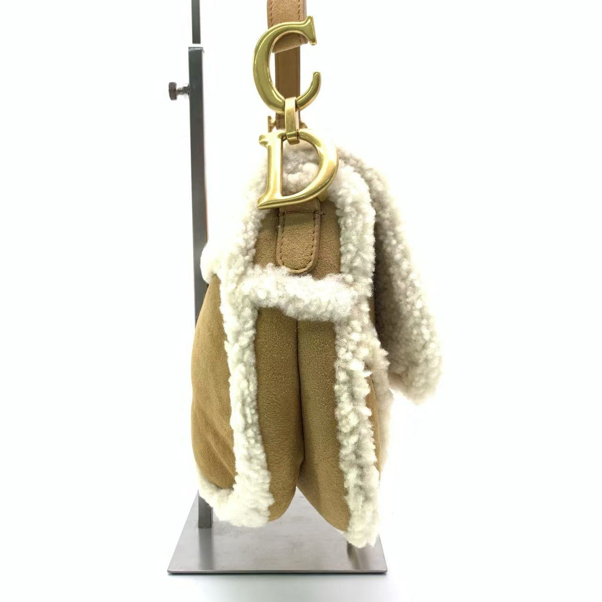 Dior Saddle 2020 Shoulder Bag Shearling Brown and While Rovelle Bags