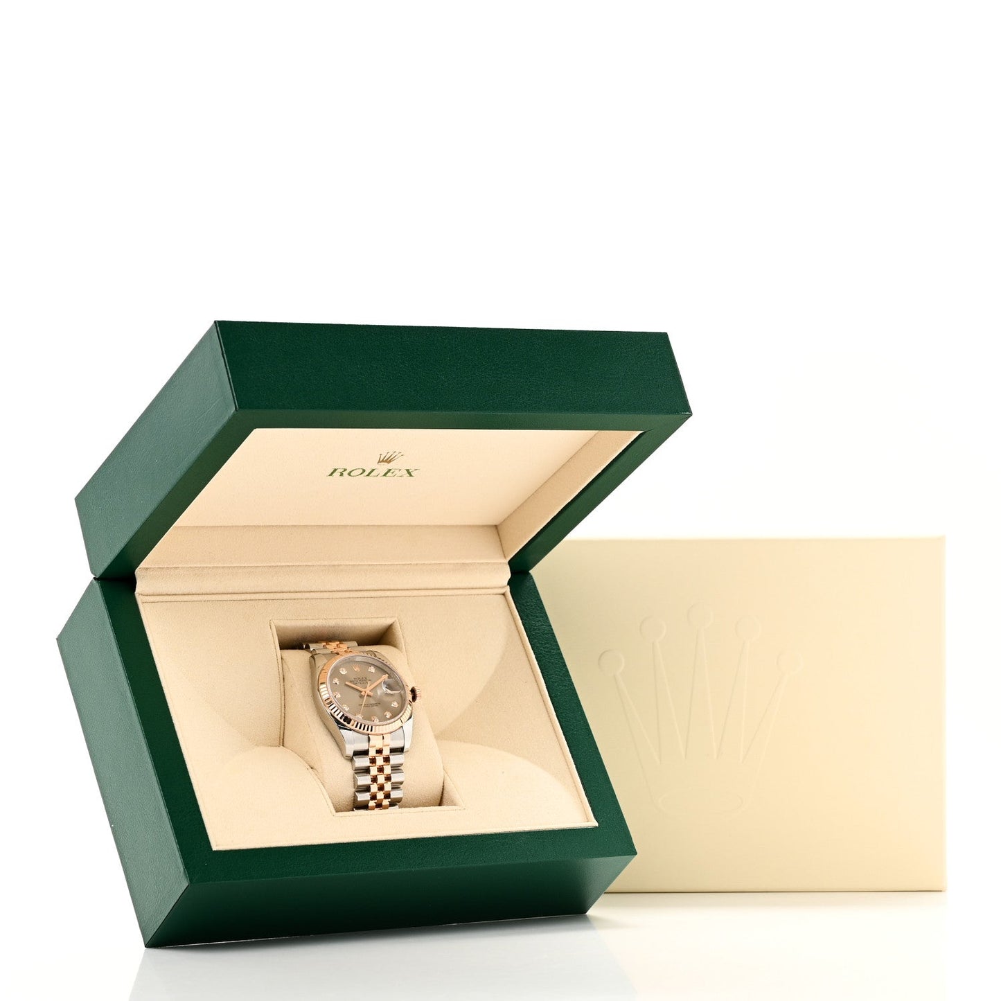 Stainless Steel 18K Everose Gold Diamond 36mm Oyster Perpetual Datejust Watch Silver 116231