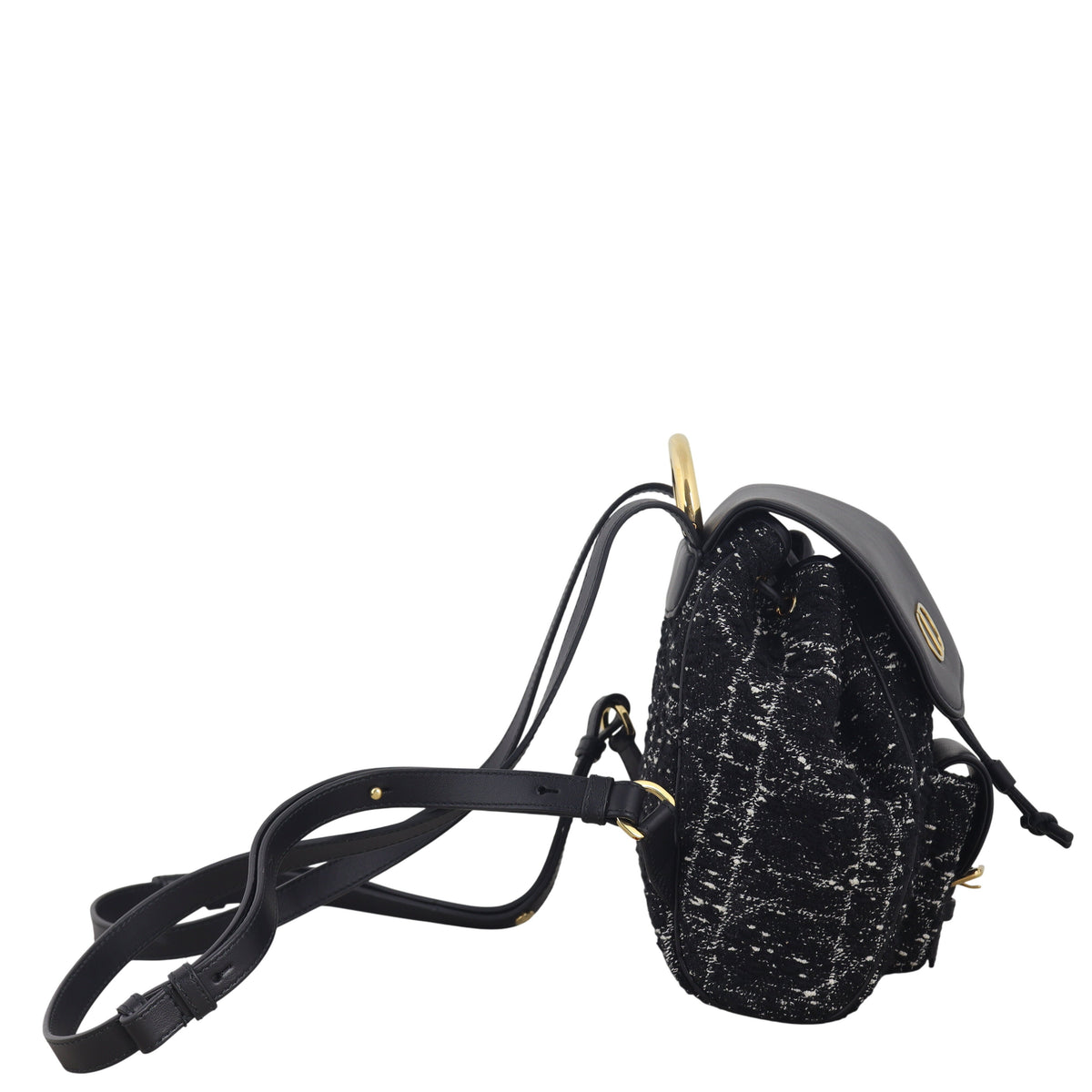 Dior Caro Backpack Small Tweed Rovelle Bags