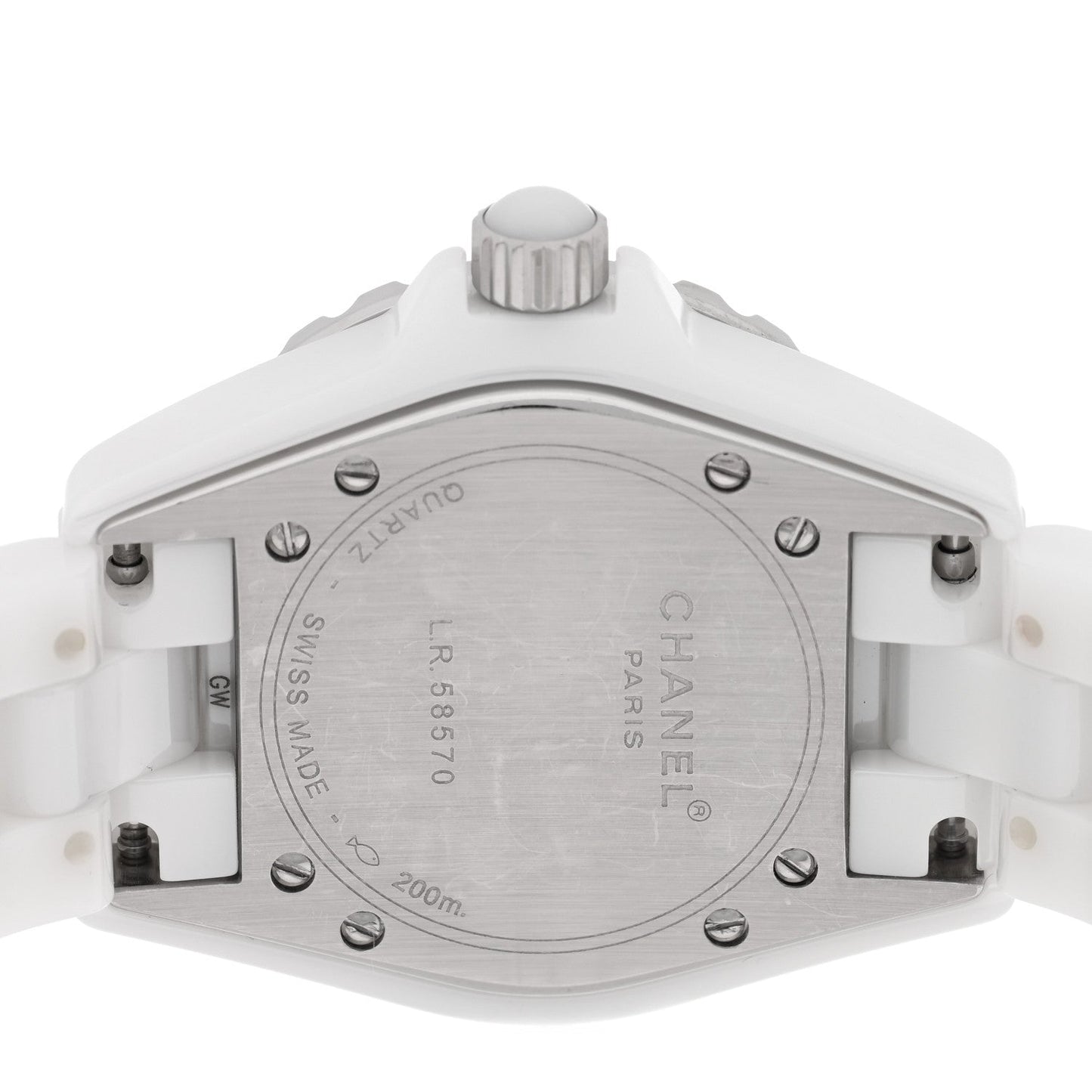 Stainless Steel Ceramic 33mm J12 Quartz Watch White