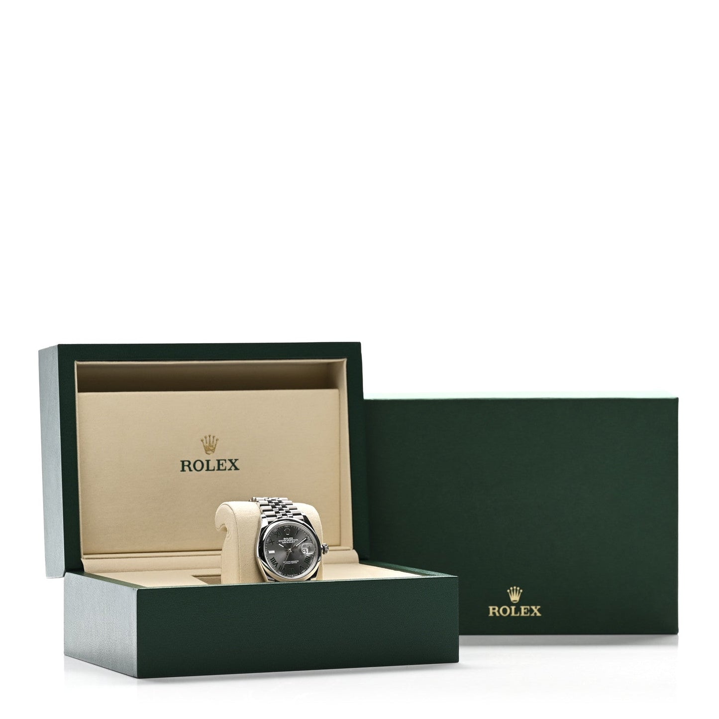 Stainless Steel 36mm Oyster Perpetual Wimbledon Datejust Watch Slate 126200