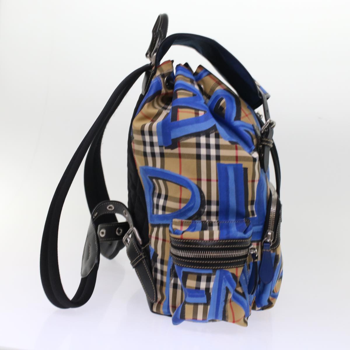 Burberry Nova Graffiti Leather Black Backpack