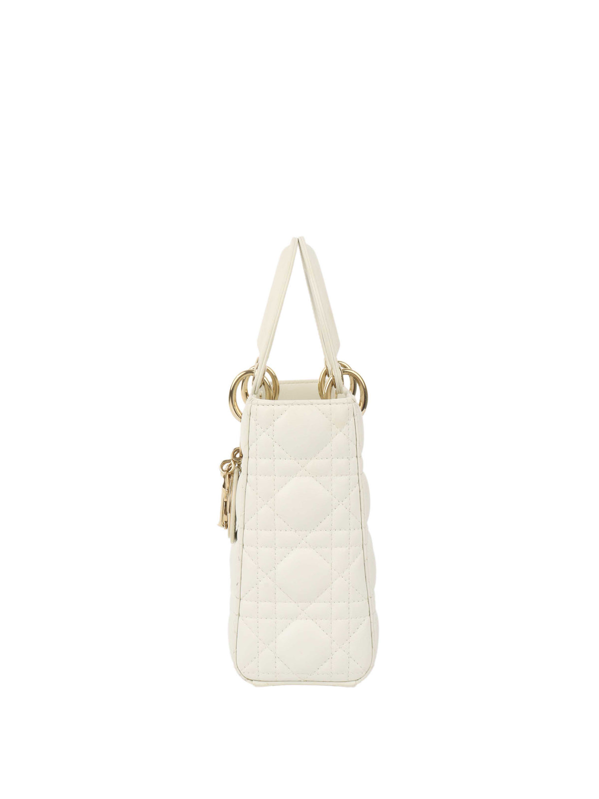 Dior White Small Lady Dior Bag Ghw Rovelle Bags