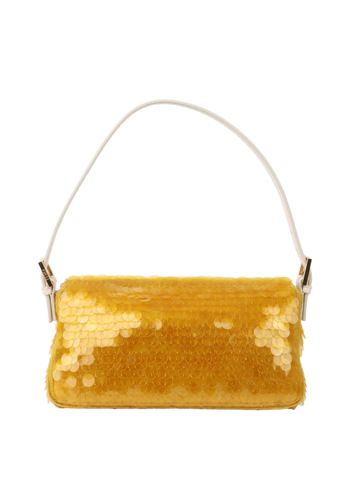 Fendi Yellow Sequin Baguette Shoulder Bag. Rovelle Bags