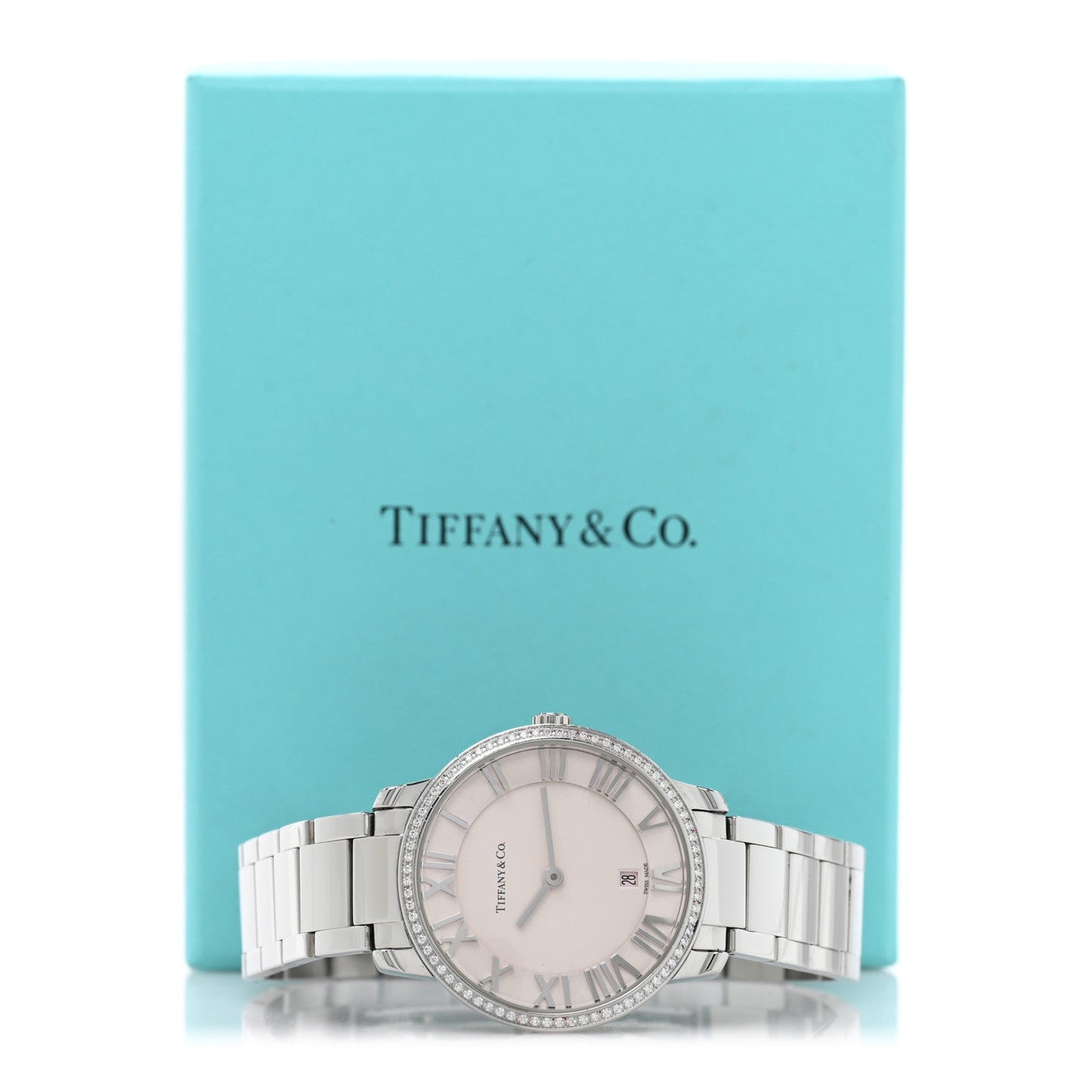 Stainless Steel Diamond Bezel 31mm Atlas 2-Hand Quartz Watch