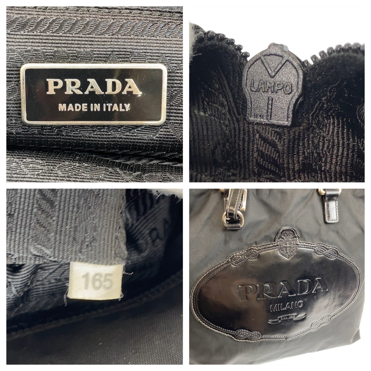 Prada Tote Bag Nylon Black Silvermetal Test Logo Rovelle Bags