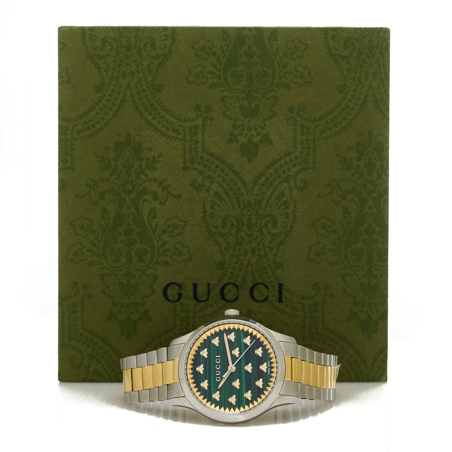 Stainless Steel Malachite 32mm G-Timeless Bee Quartz Watch