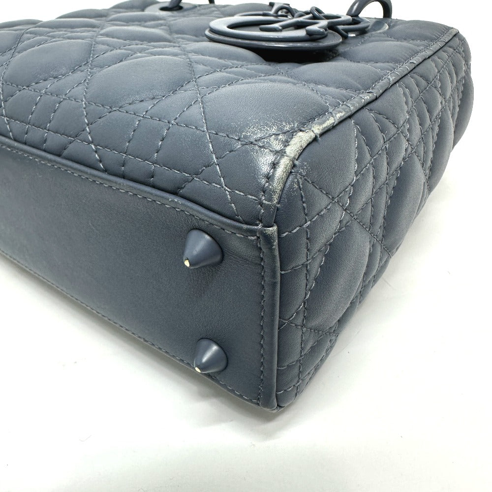 Dior Handbag lambskin blue Lady Dior Rovelle Bags