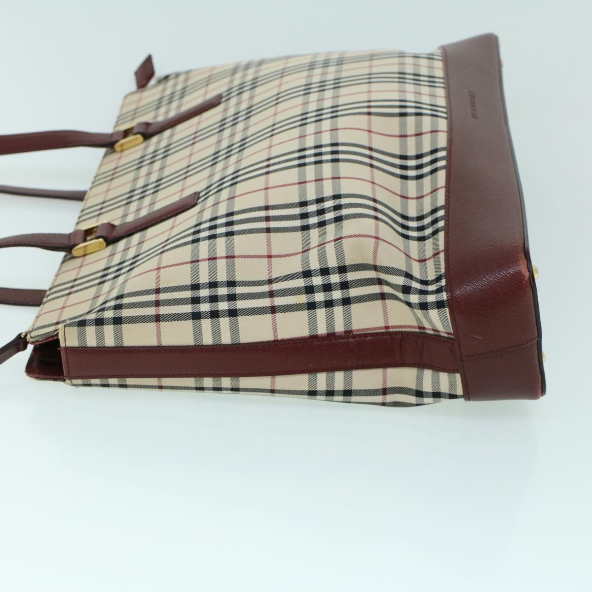Burberry Nova Auth Leather Beige Tote Bag Style 3