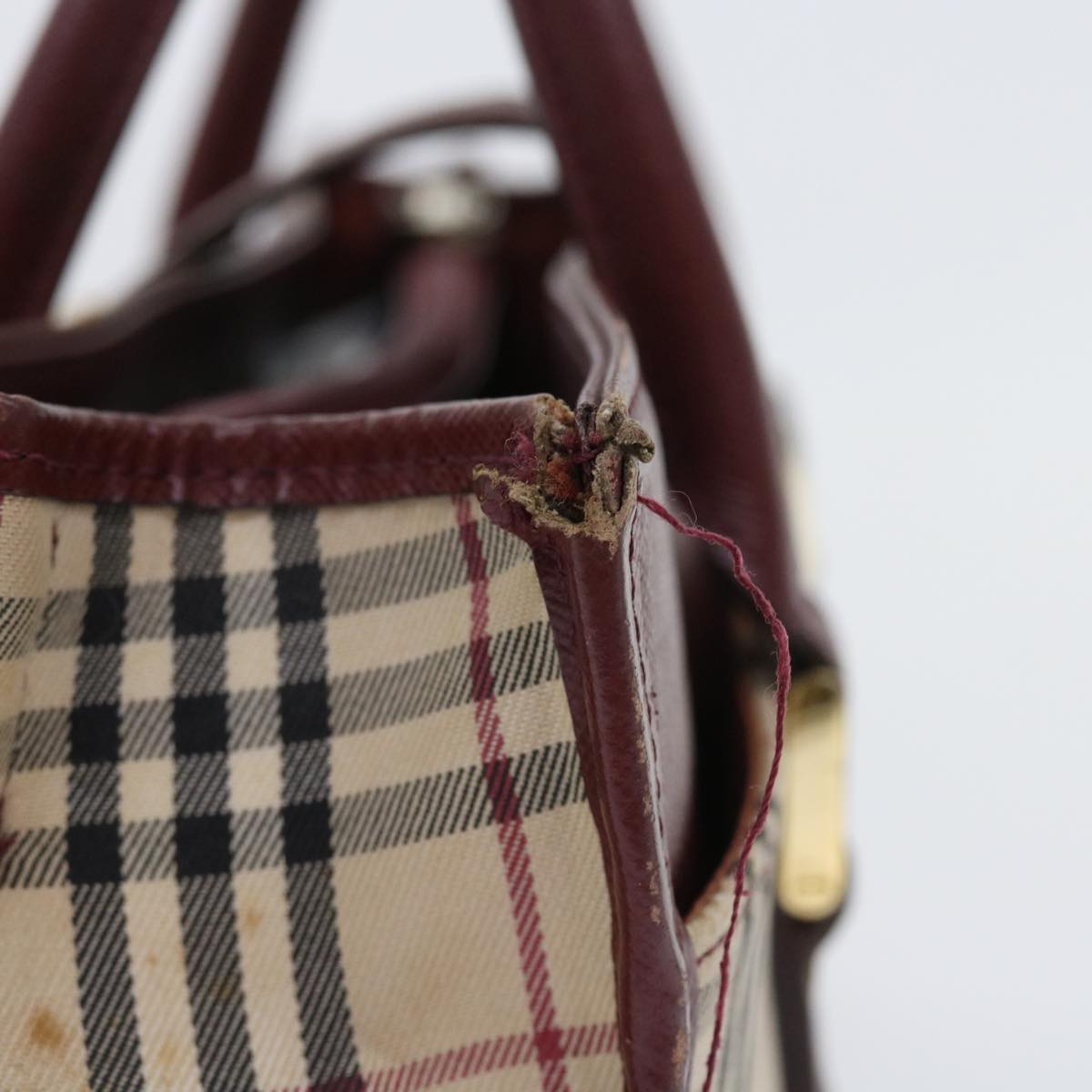 Burberry Nova Auth Canvas Beige Handbag Style 25