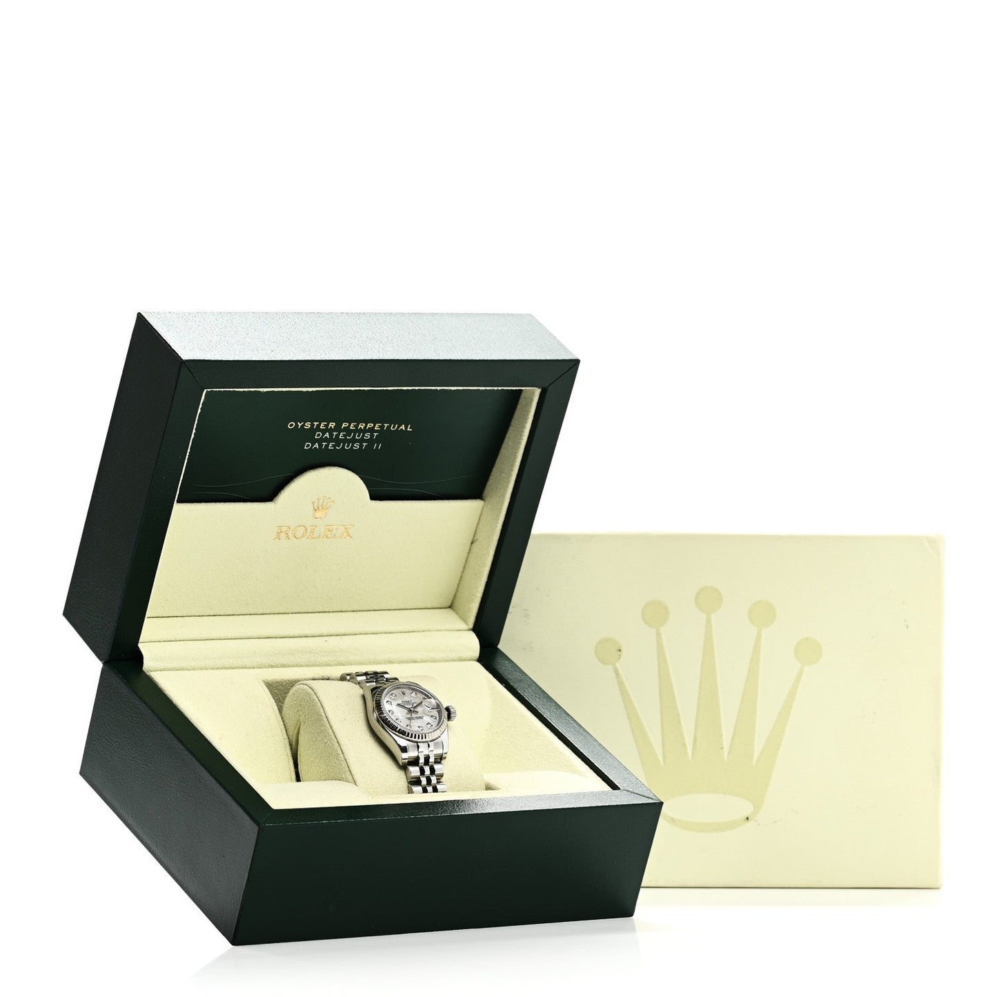 Stainless Steel 18K White Gold Diamond Mother of Pearl 26mm Oyster Perpetual Datejust Watch 179174