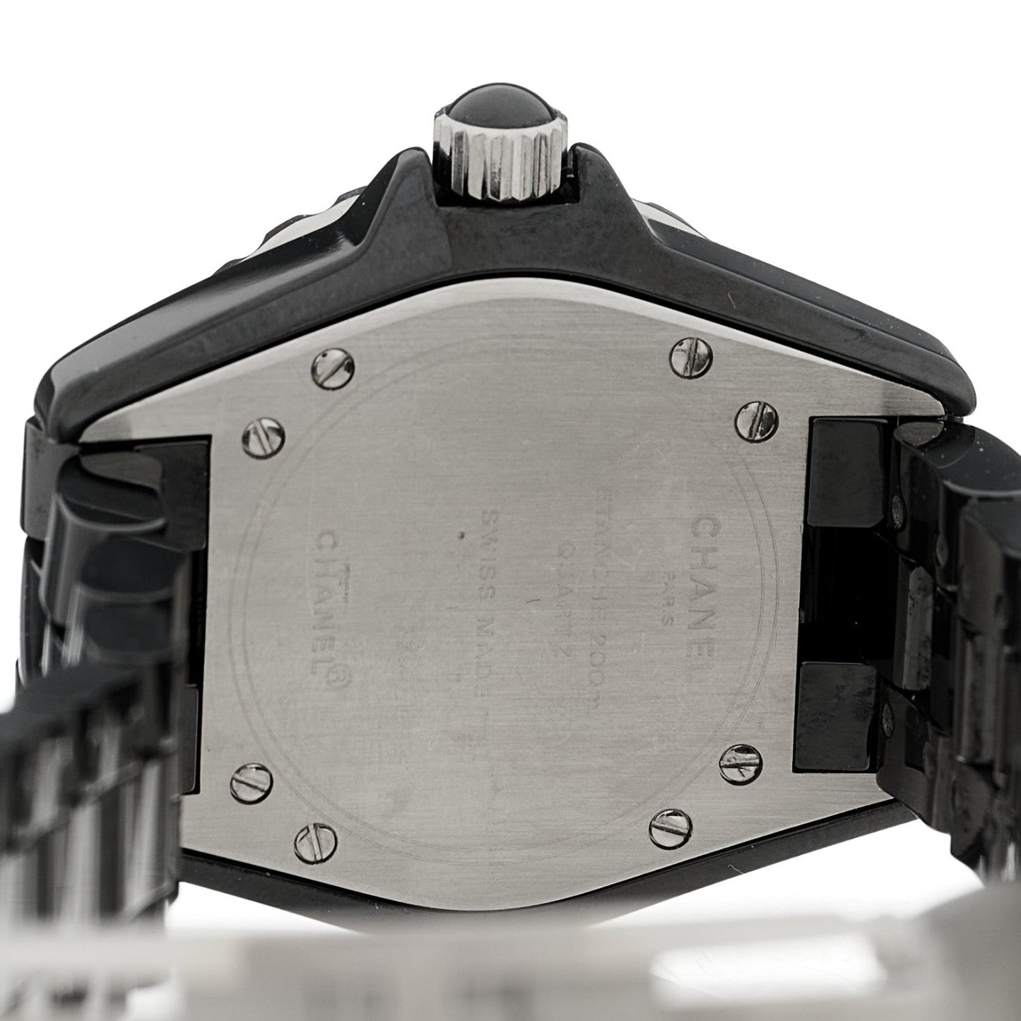Stainless Steel Ceramic Diamond Pave Bezel 33mm J12 Quartz Watch Black