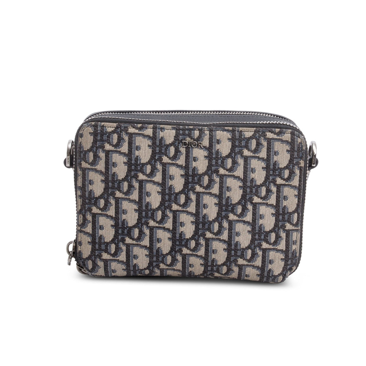 Christion Dior 2020 Oblique Jacquard Zipped Pouch Crossbody Rovelle Bags