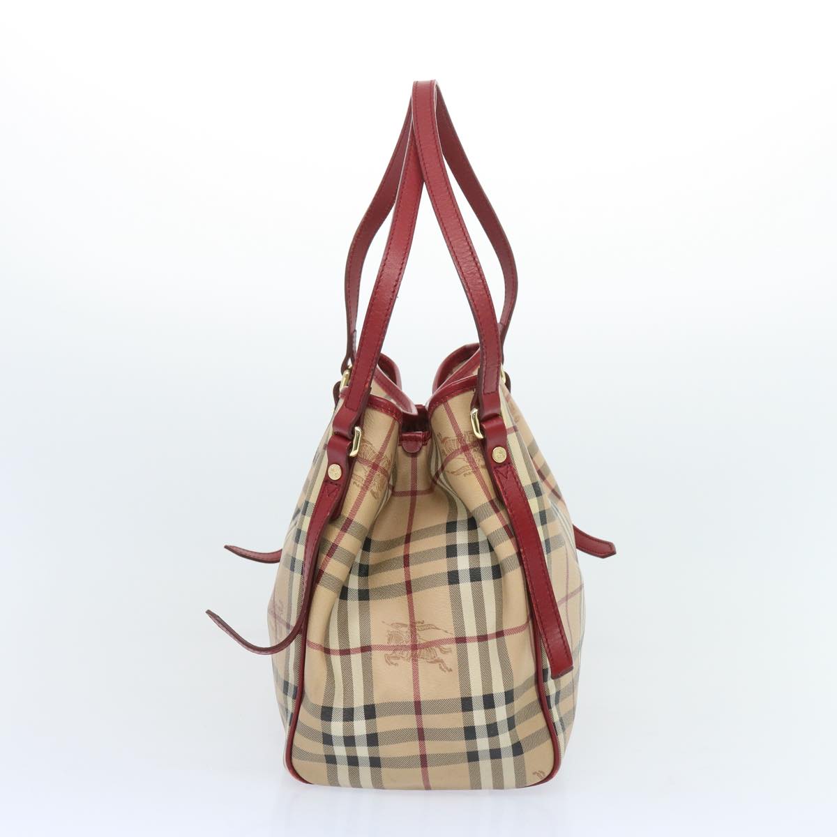 Burberry Nova Auth Leather Beige Tote Bag Style 7