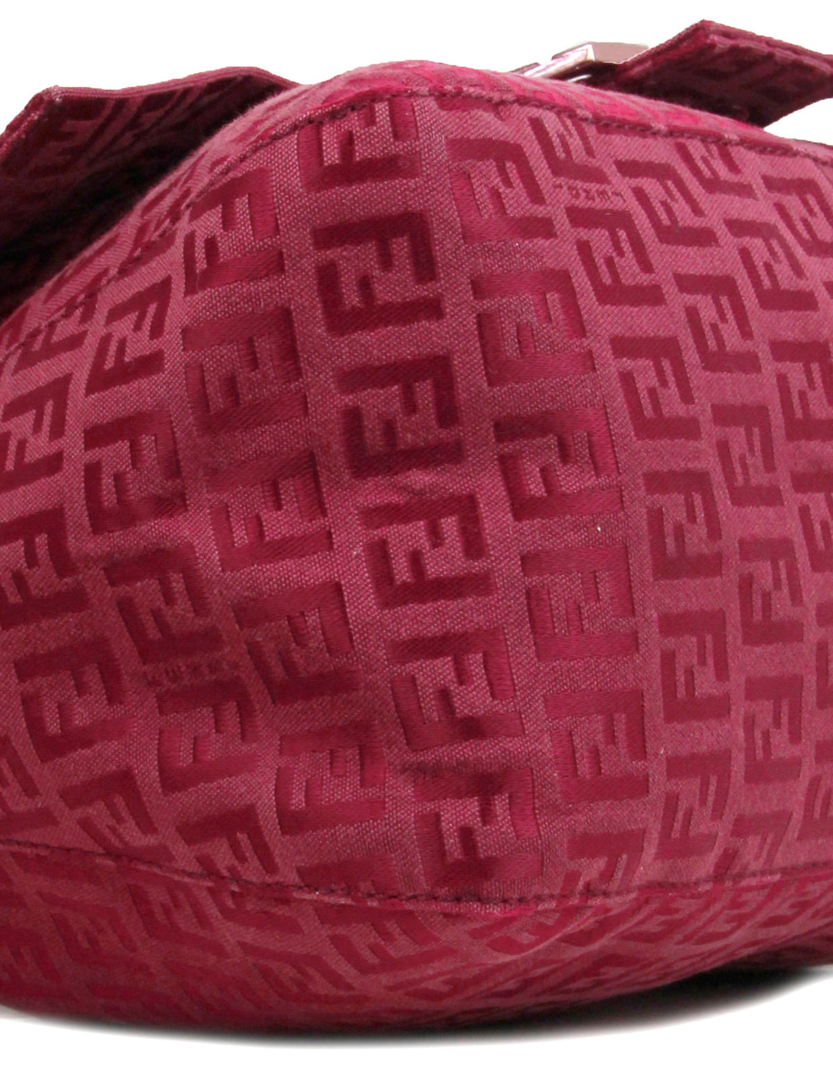 Fendi Red Mini Monogram Zucchino Mama Baguette Rovelle Bags