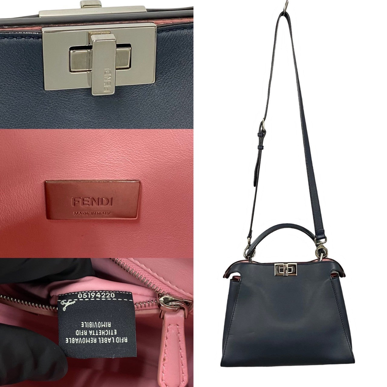 Fendi Mamma Baguette Zucca Nylon Leather Waist Bag Rovelle Bags
