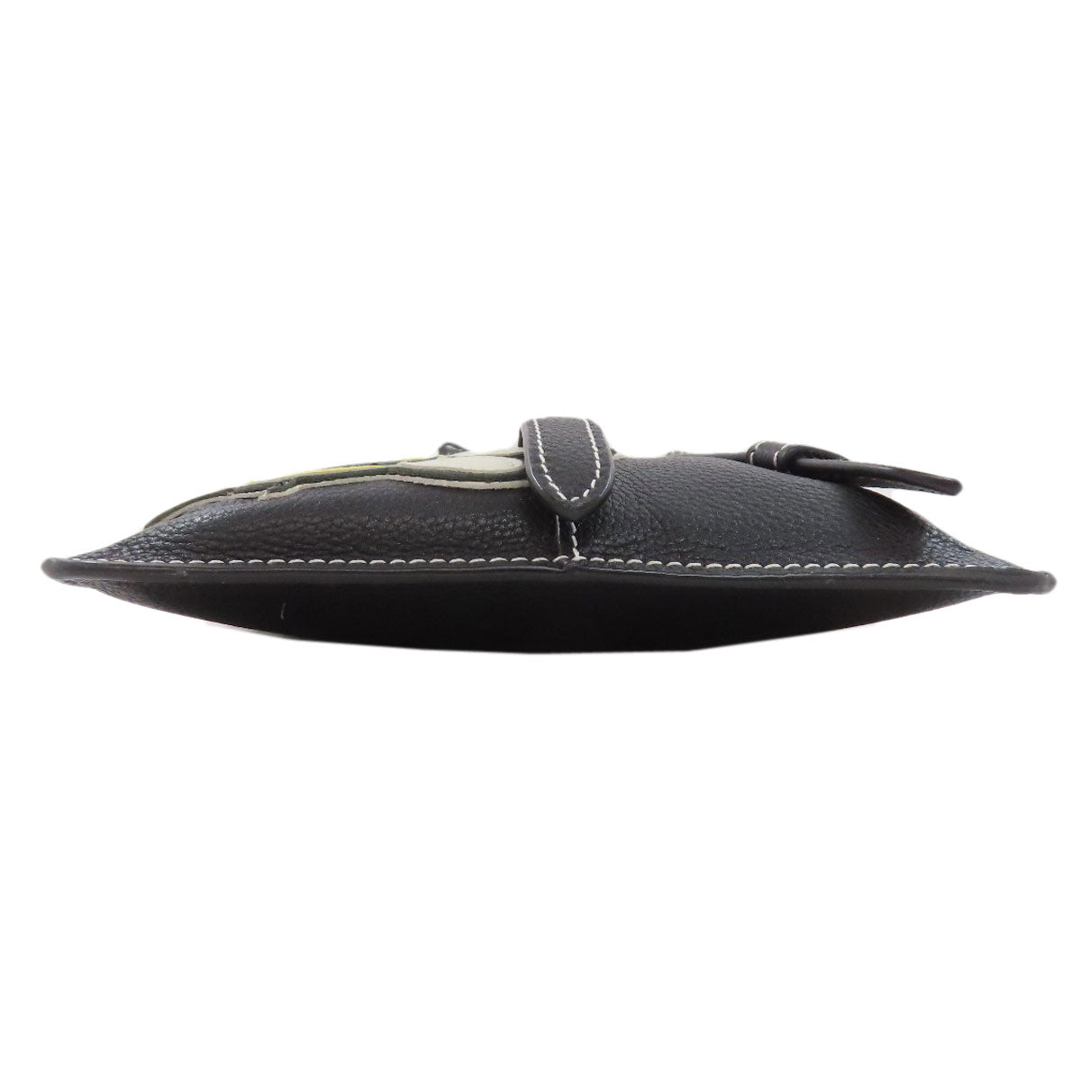 Christian Dior Shoulder Bag Calfskin black Bee Saddle Women Rovelle Bags