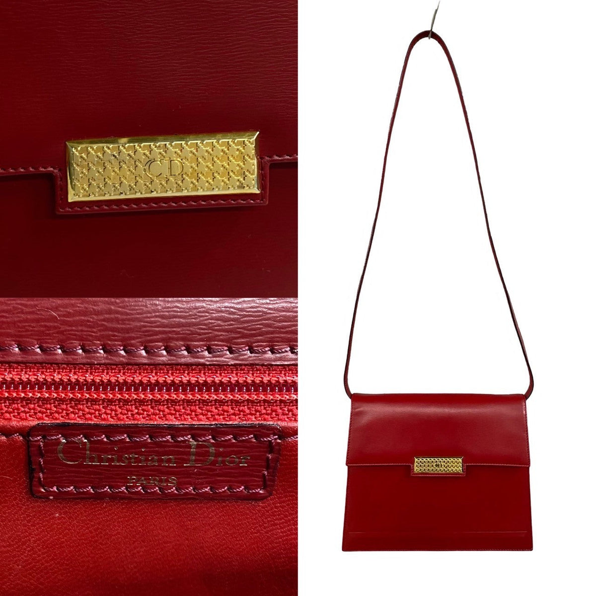 Dior Shoulder Bag leather Red Rovelle Bags