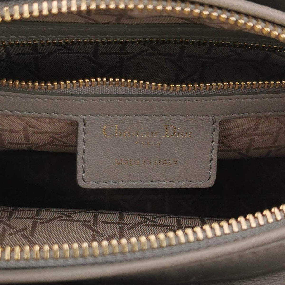 Lady Dior Grey Medium Lambskin Cannage Leather Handbag ABC Strap Rovelle Bags