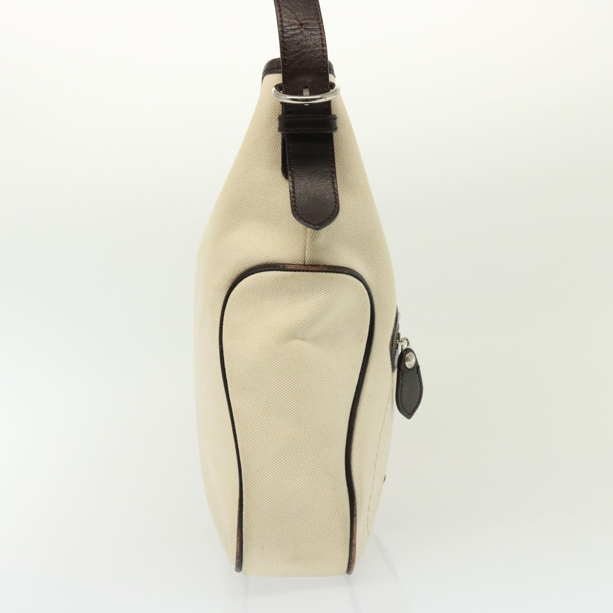 Burberry Auth Canvas White Shoulder Bag