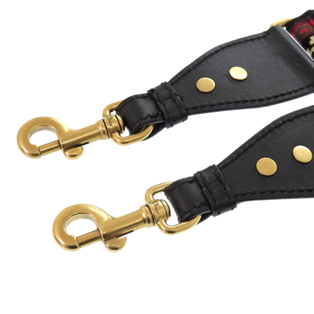 Christian Dior Shoulder strap Canvas, Leather black Medallion Rovelle Bags