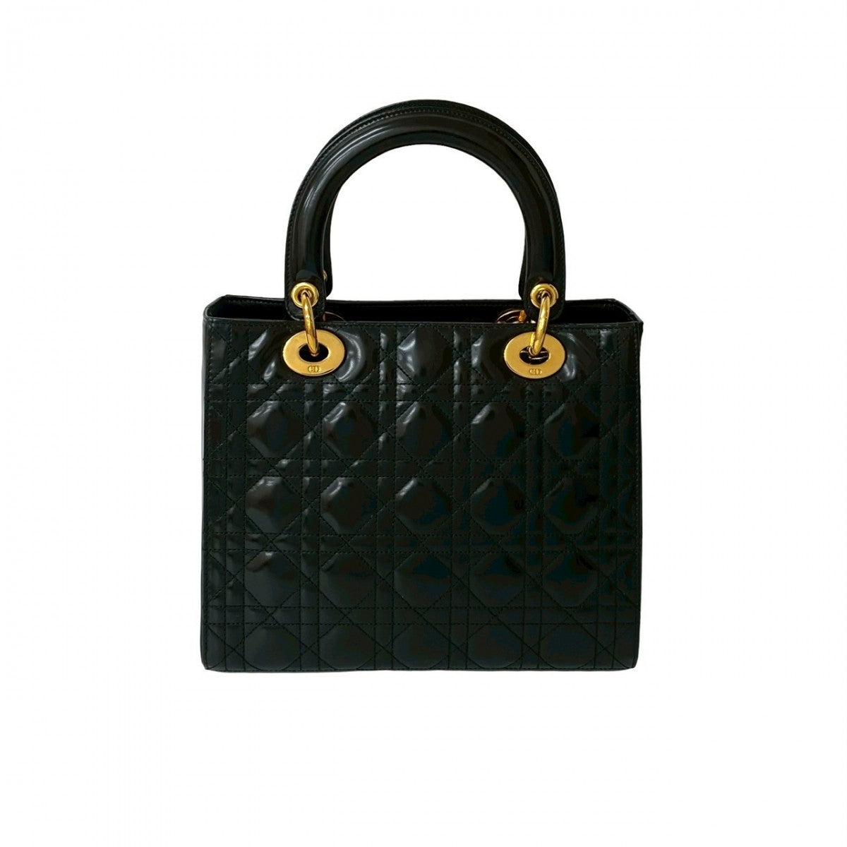 Dior Handbag Patent leather black Lady Dior Rovelle Bags