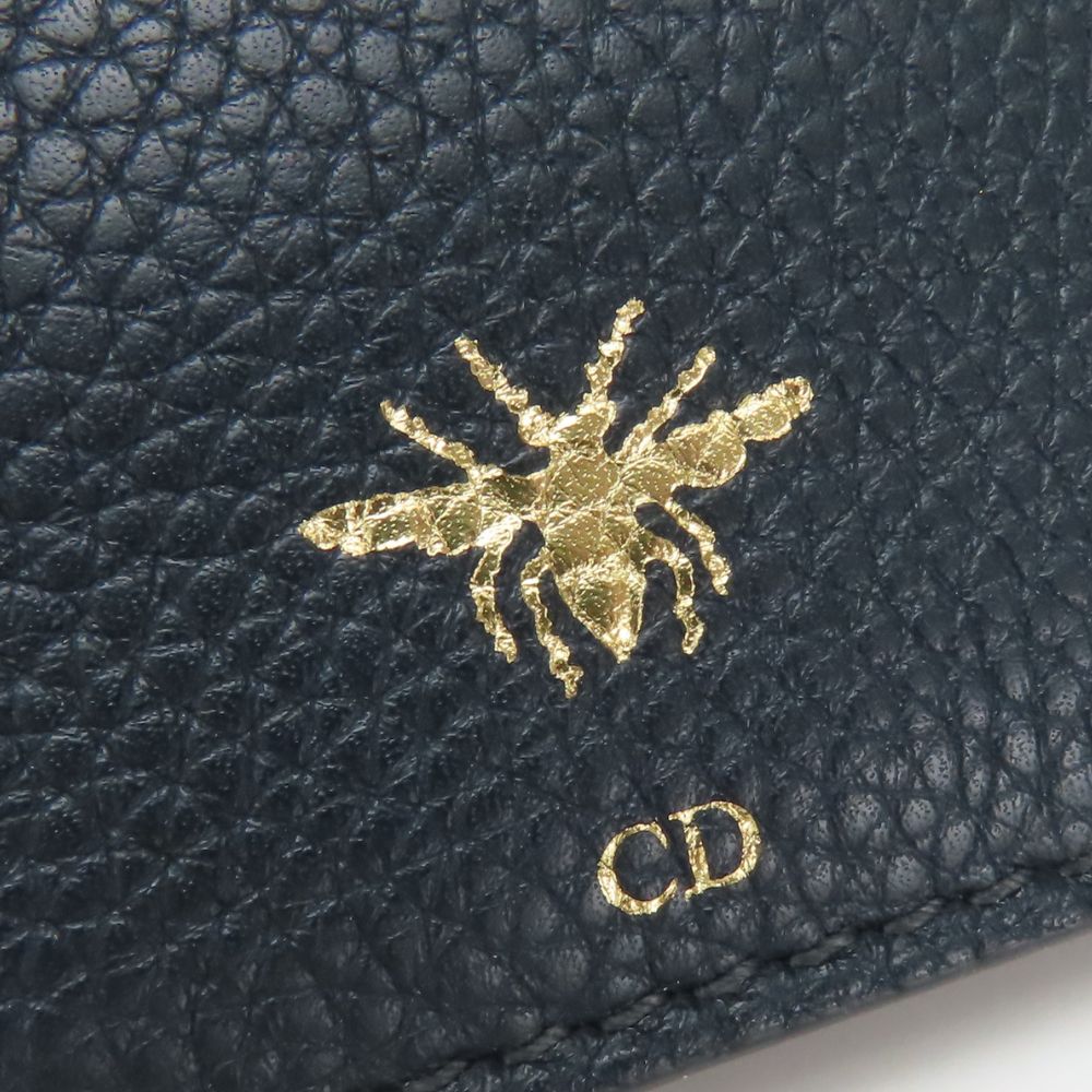 Christian Dior Pouch leather Navy type Women Rovelle Bags