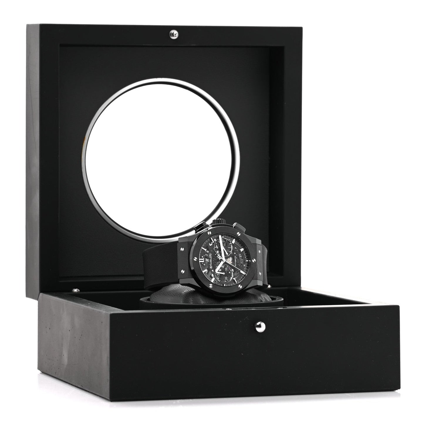 Ceramic Rubber 45mm Classic Fusion Aerofusion Chronograph Automatic Watch Black 525.CM.0170.RX