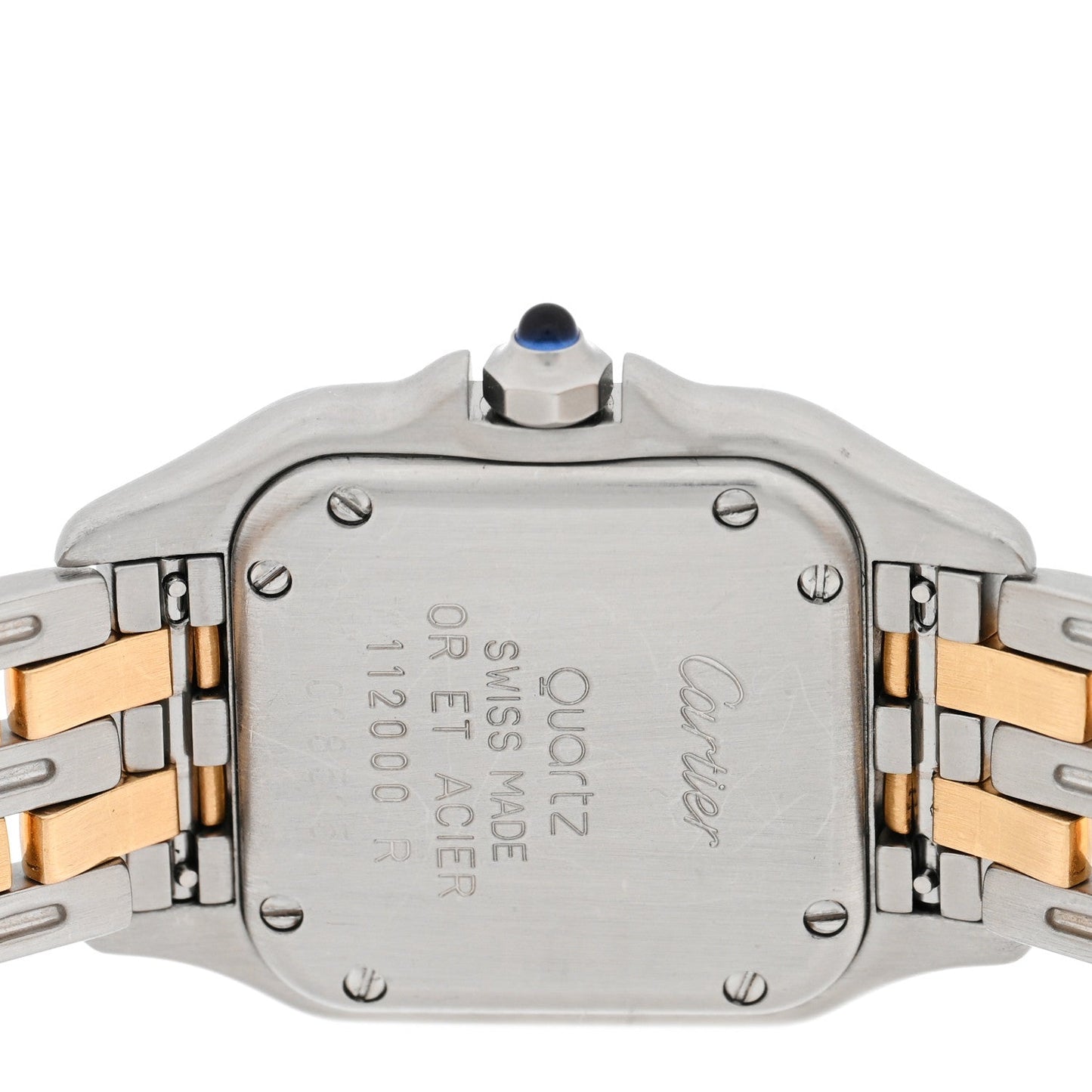 Stainless Steel 18K Yellow Gold 22mm Panthere Quartz Watch