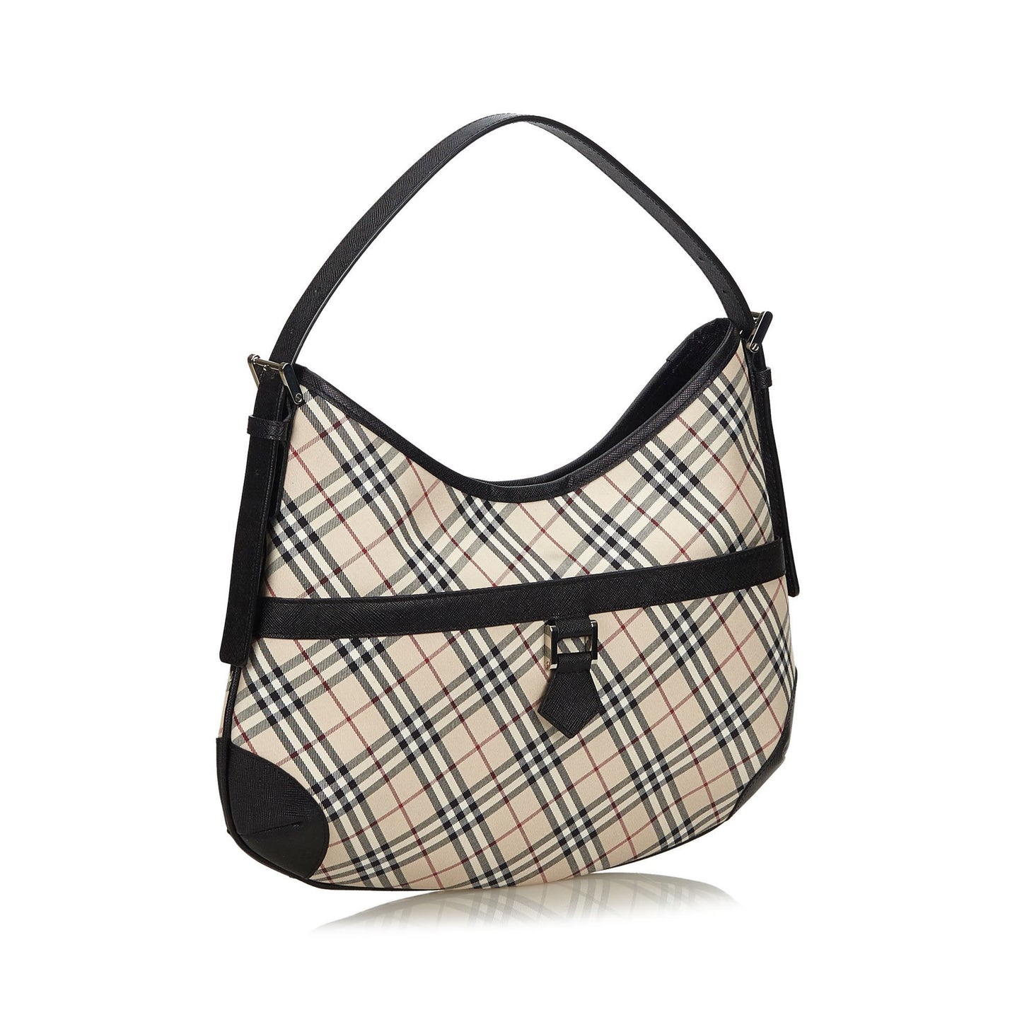 Burberry Fabric Nova Leather Beige Hobo Bag