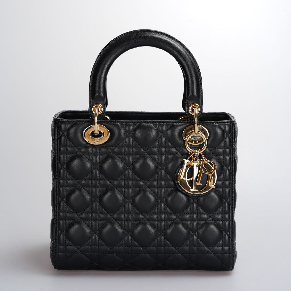 Dior Lady Dior Cannage Black Handbag Style 10 Rovelle Bags