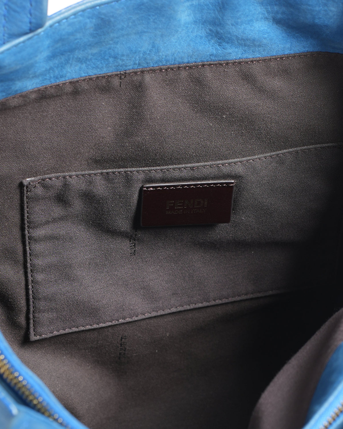 Fendi Nubuck Shoulder Bag In Blue Rovelle Bags