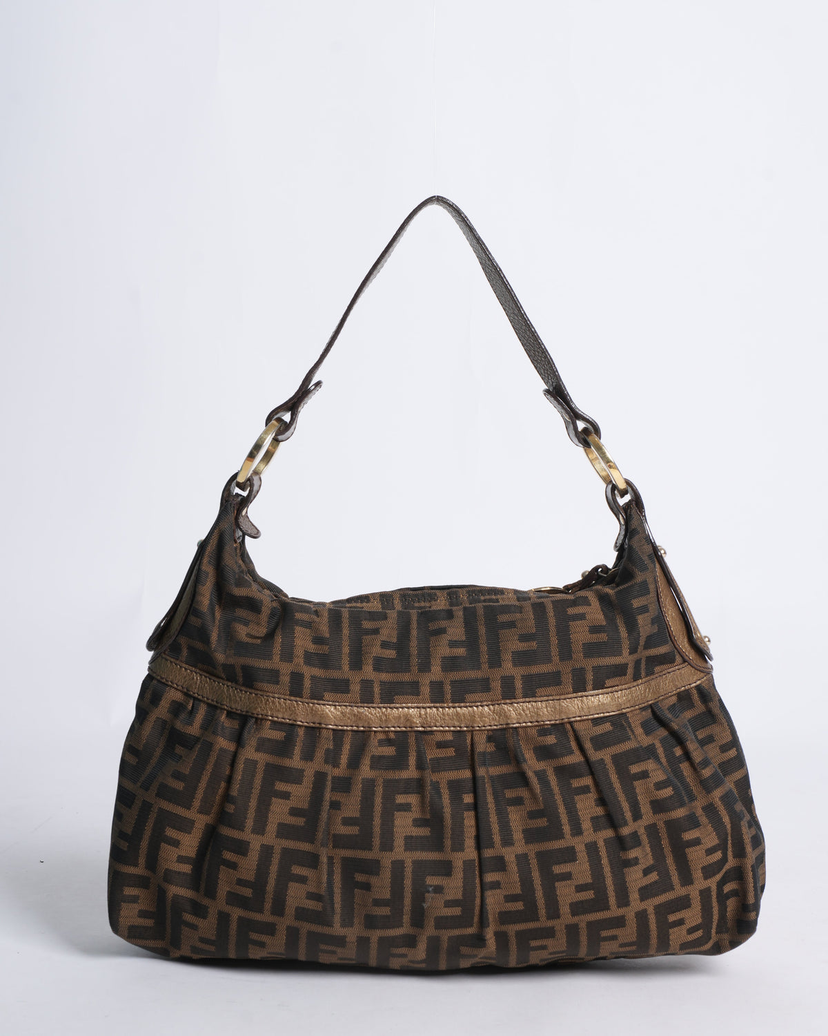 Fendi Monogram Canvas & Leather Shoulder Bag Rovelle Bags