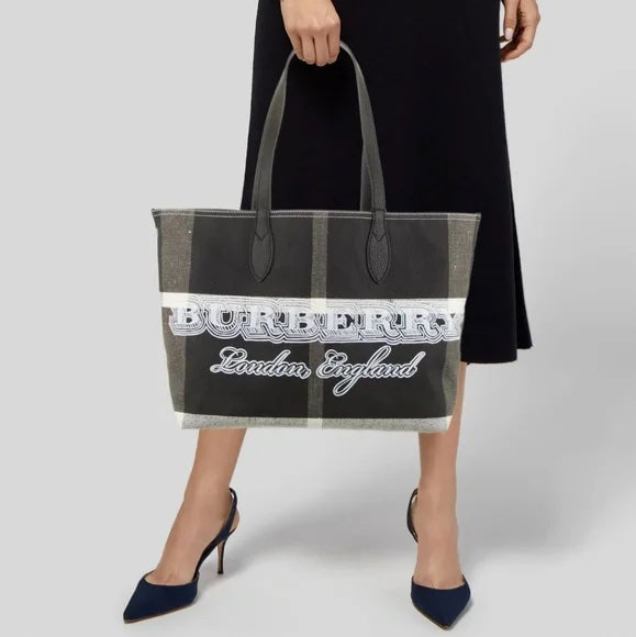 Burberry DOODLE Coated Canvas Black Shoulder Bag