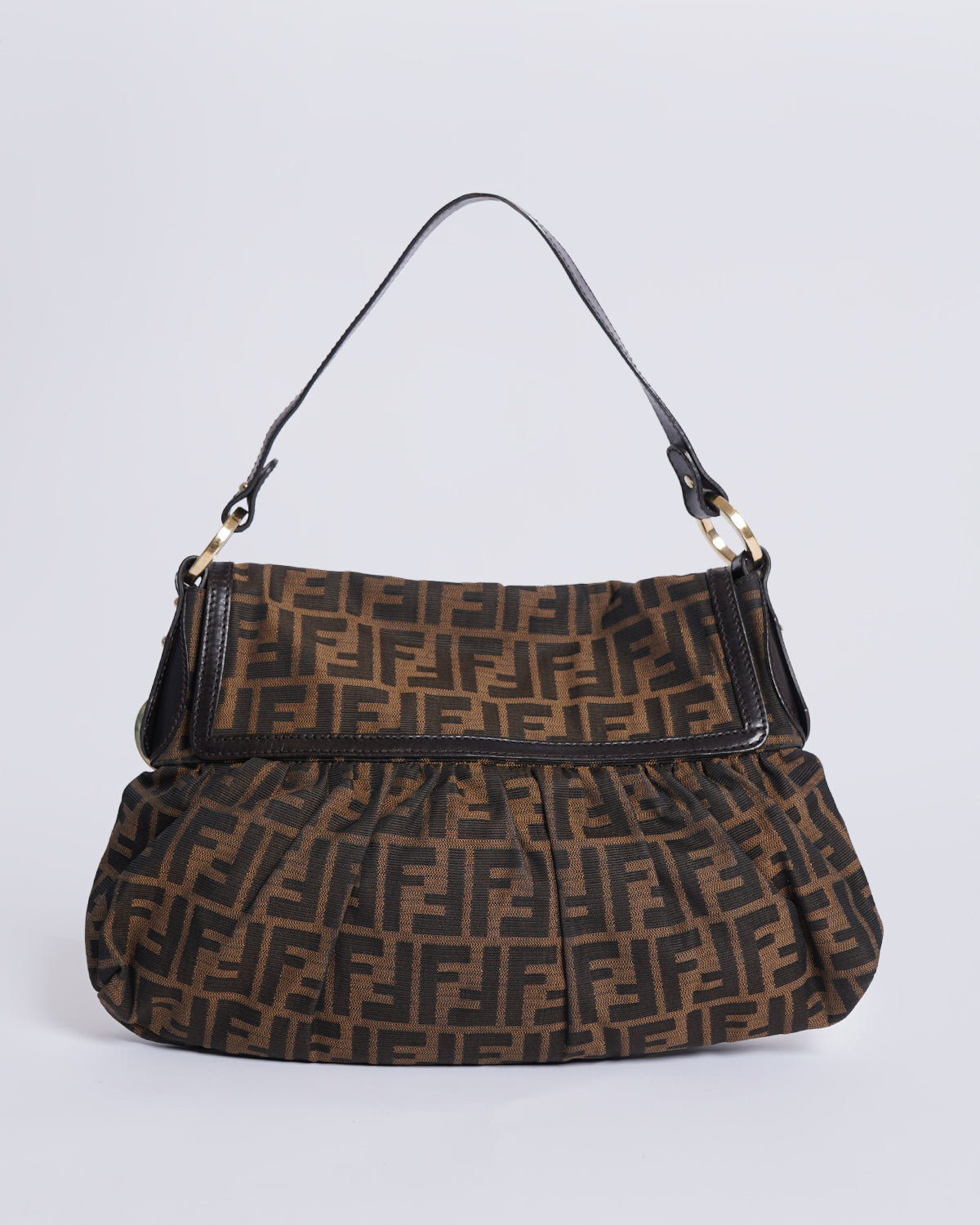 Fendi Zucca Canvas Shoulder Bag Rovelle Bags
