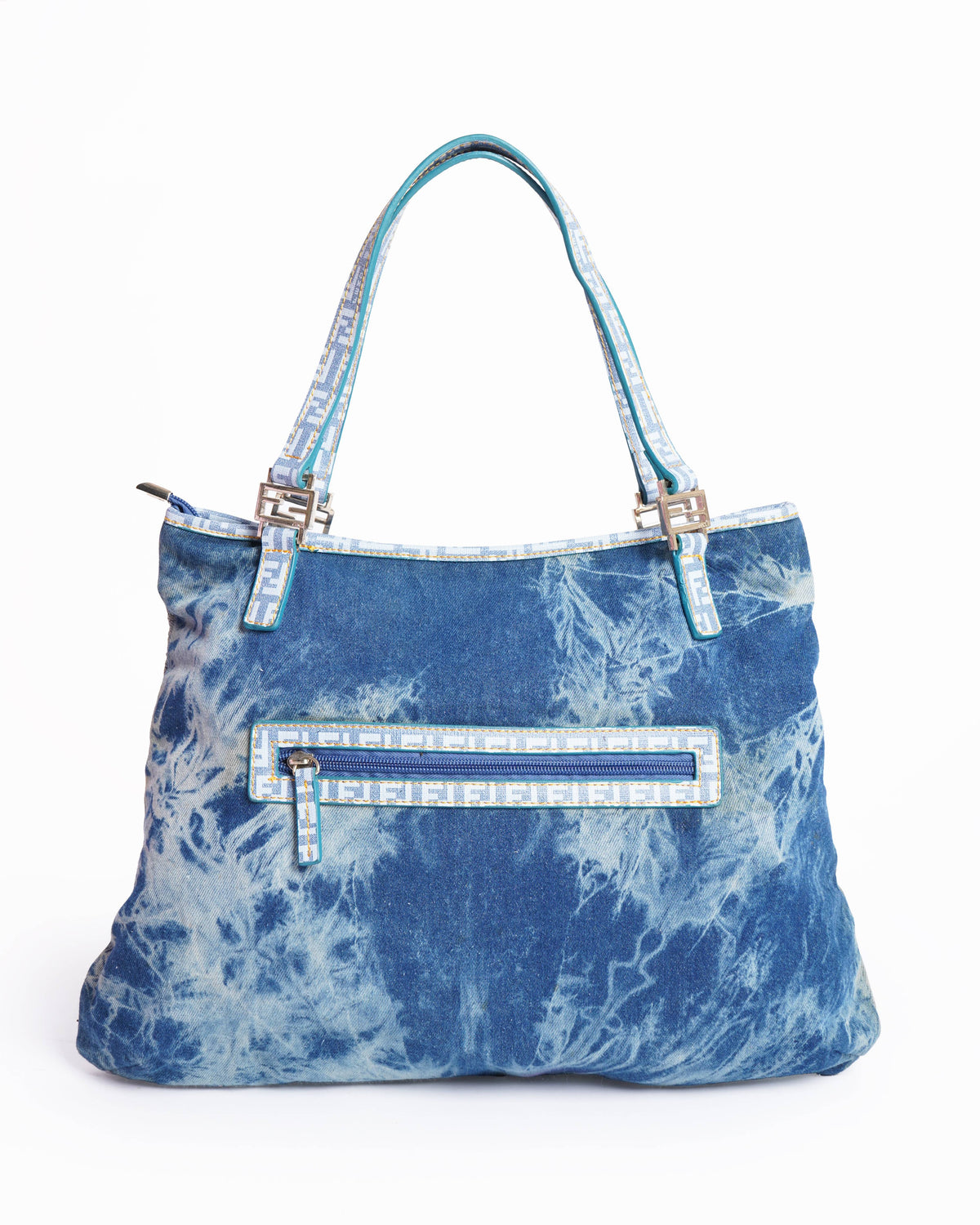 Fendi ff logo denim tote bag Rovelle Bags